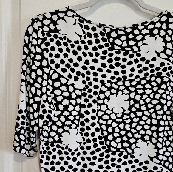 Ted Baker London Lucys Black White Floral Spotted Blouse Size 3 Medium - Picture 7 of 9